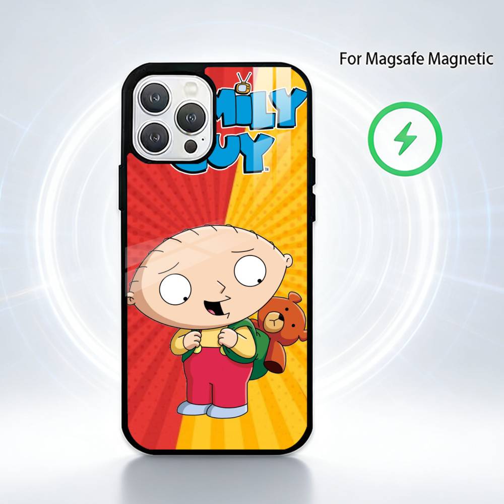 Family Guy Phone Case For iPhone17,16,15,14,13 Plus,Pro Max Magnetic For Magsafe Wireless Charging