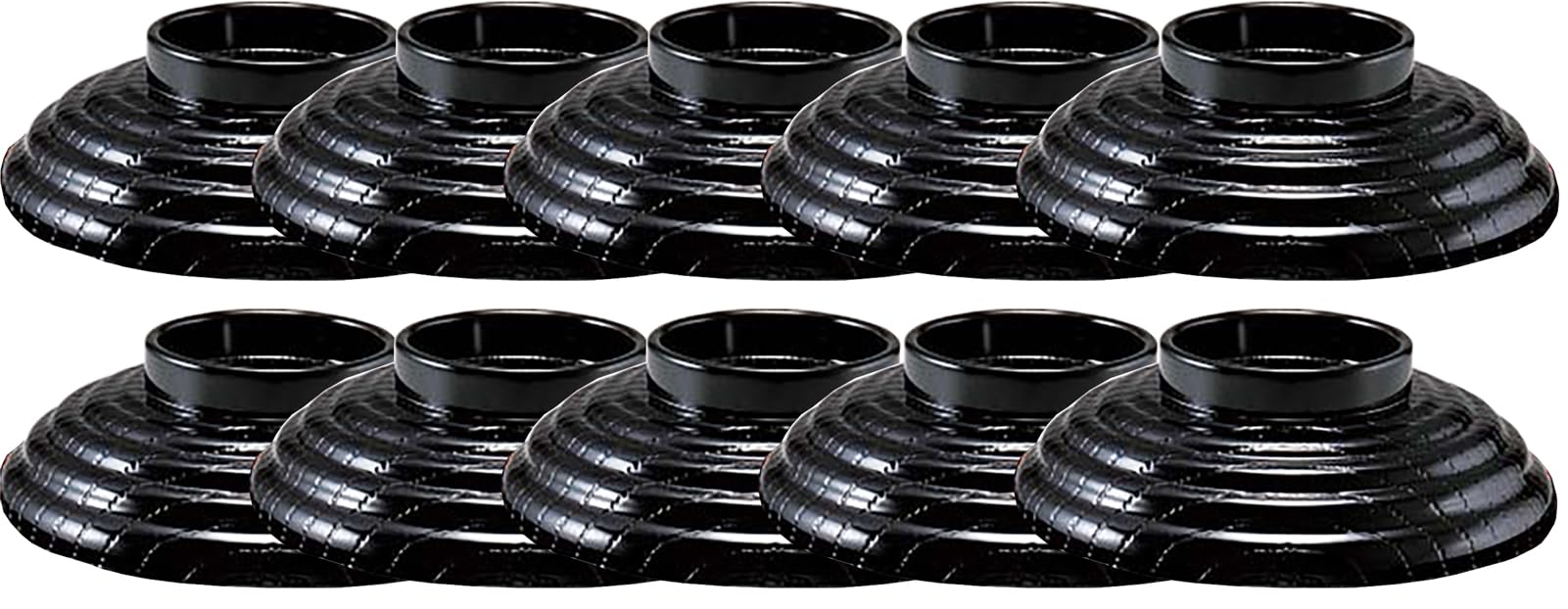 

Fukui Craft Miso Soup Heat Made in Dishwasher Stackable Wood Grain Soup Bowl Black with Red [Commercial Set] Bowl, Resistant, Japan, Safe, Tiered,