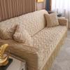 New High End Thickened Large Plaid Seersucker Sofa Cover Lace Style All Inclusive Elastic Sofa Cover Cover