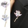 Scarves Badge Brooch Retro Style Floral Design Lapel Pin Sweaters