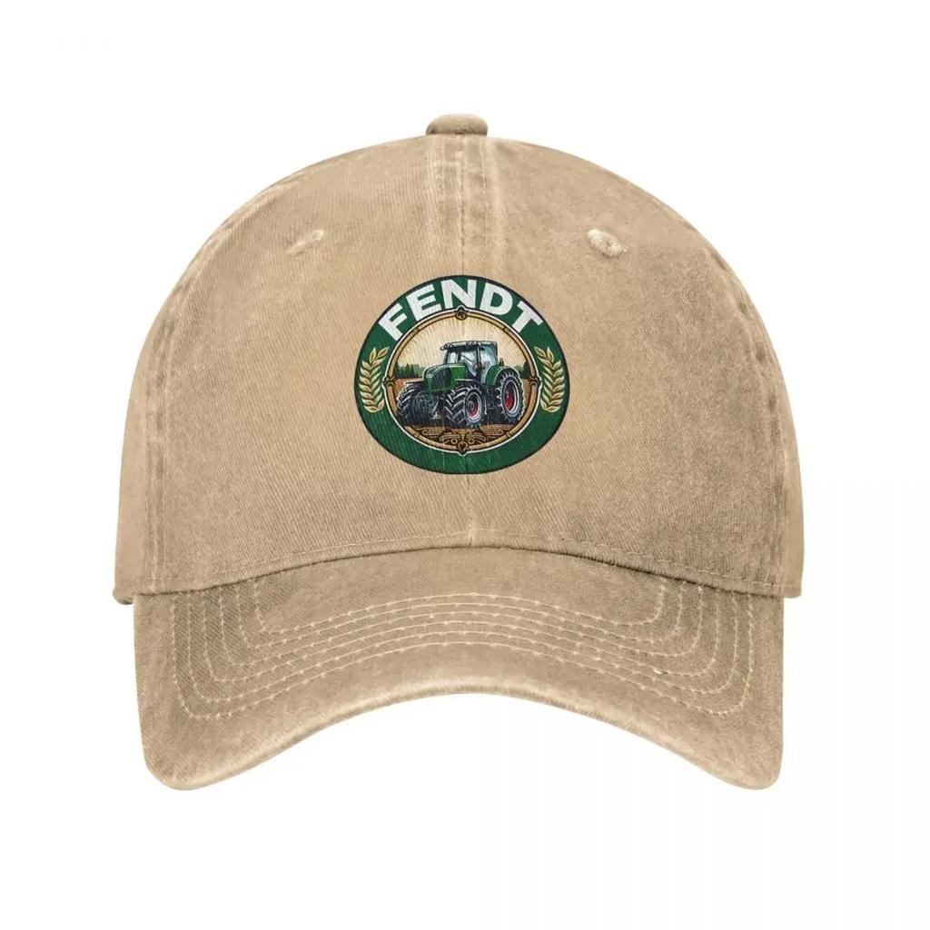 Fendt Agricultural Machinery Baseball Cap Vintage Distressed Denim Farming Tractor Sun Cap Unisex Style Outdoor Hats Cap