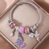 Chic Angel Heart & Butterfly Metal Charm Bracelet