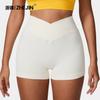 Sports Shorts European Beautiful Women High Waist Hip Lift Abdomen Quick Drying Tight Fitness Running Yoga Pants