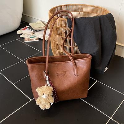 High Sense Fashion Versatile Shoulder Commuter Bag Women's Autumn New Students Class Large Capacity Tote Bag