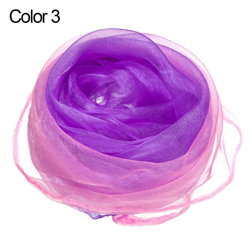 Music Scarves Juggling Performance Props Square Silk Scarf Gradient Color Scarf Gradient Color Dancing Scarf Dance Scarfs