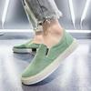 Fashion Sneakers Summer Canvas Round Toe Men's Casual Shoes Solid Color Non Slip Non-leather Work Fashion 2025 Male Shoe Walking Hiking