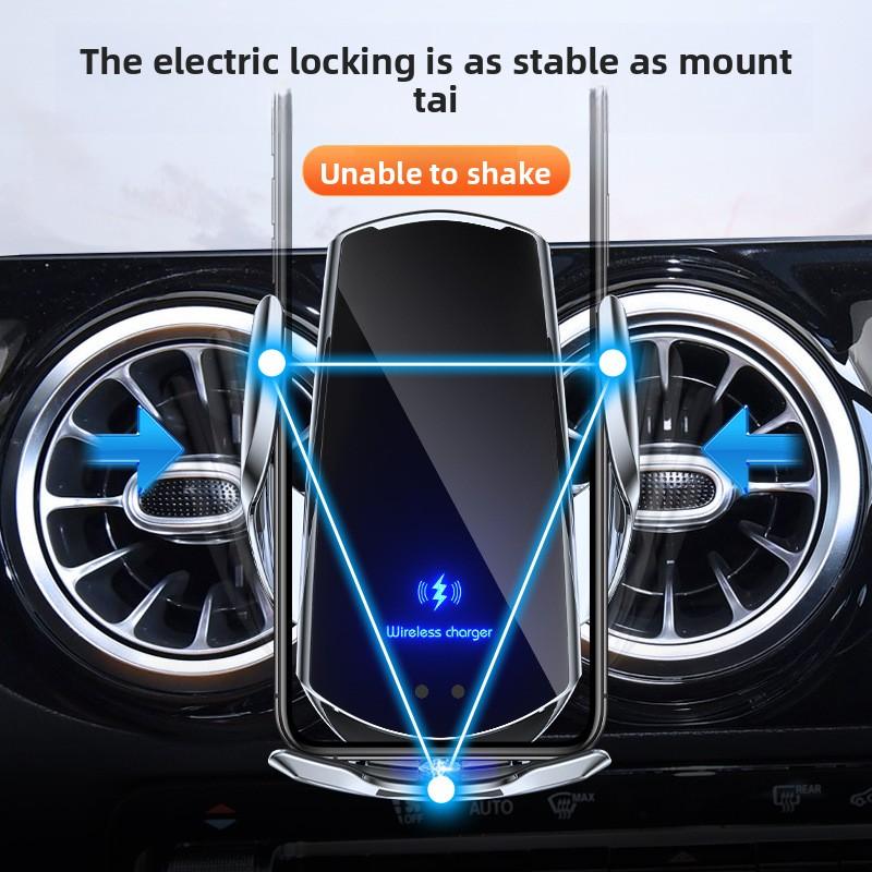 Car Wireless Charging Mobile Phone Holder Induction Opening and Closing Car Navigation Car Holder Wireless Charging 15W
