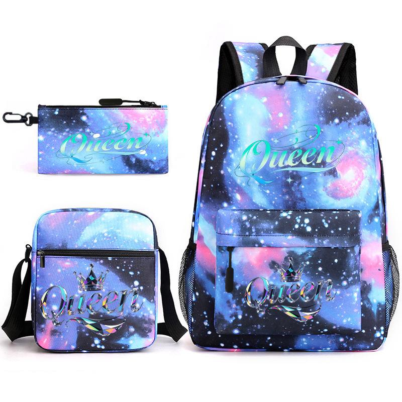 Backpack cute student schoolbag pink schoolbag couple backpack heat transfer printing backpack