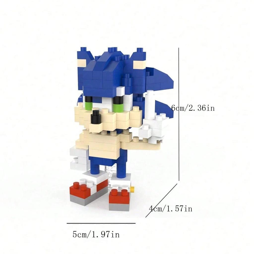 6Cm High Particle Building Blocks Assembly Toys Mini Desktop Ornaments Room Decoration Halloween Christmas Anime Cartoon Kawaii