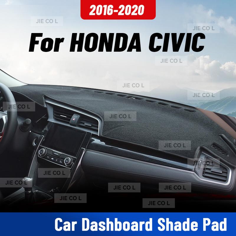 For HONDA CIVIC 2016- Car Dashmat Anti-UV Dashboard Cover Dash Mat Sunshade Cushion Carpet Protective Accessories