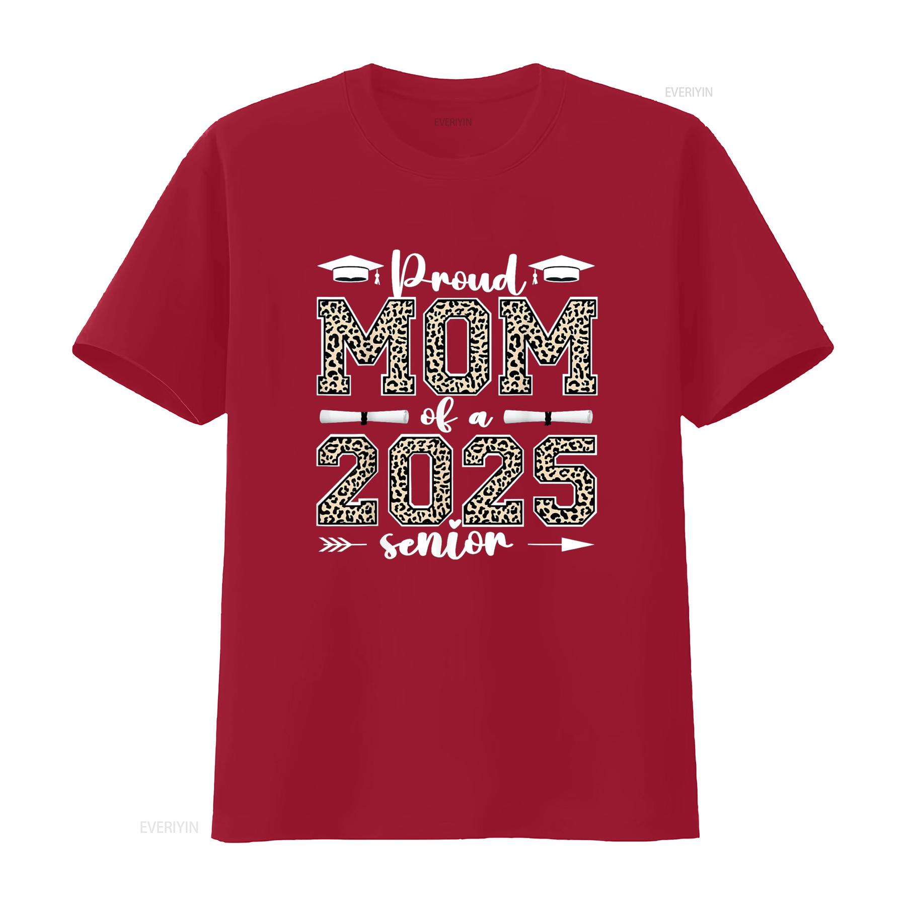 Senior Mom 2025 Proud Mother Class Of Mama T Shirt vintage Washed Breathable graphic Casual Stretched Versatile S