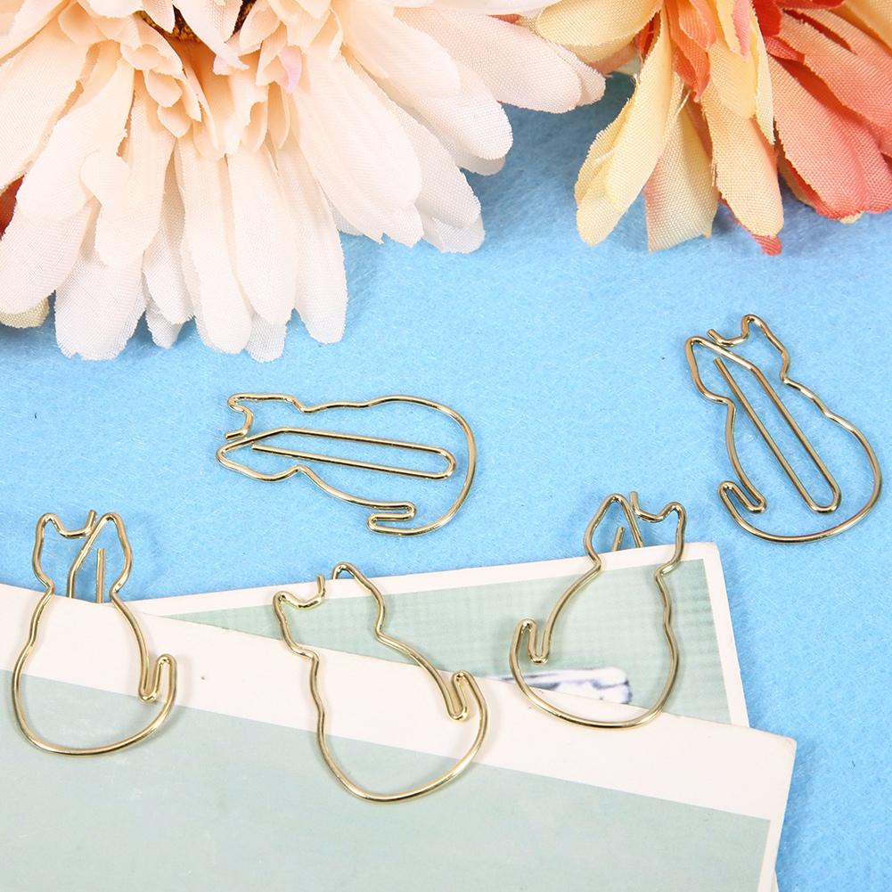 12 Pcs Clip Cat Shaped Unique Stylish MultiFunction Thickened Paper Clip 3x2cm