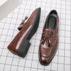 Fashion Fashion Brand Men's Leather Casual Shoes Massage Soles Commuting Non Slip Driving Shoes Office Versatile Men's Business Writing