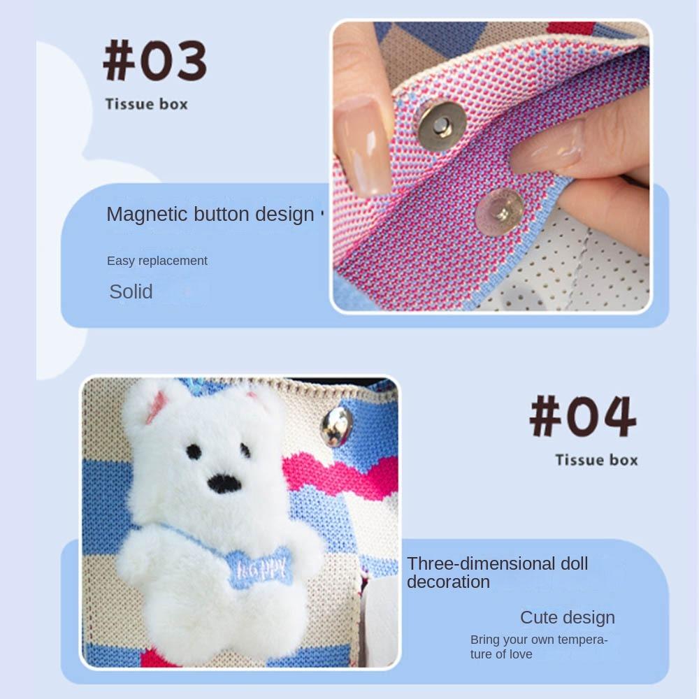 Space Saving Tissue Case Holder INS Car  Hanging Napkin Holder  Car Interior Decoration