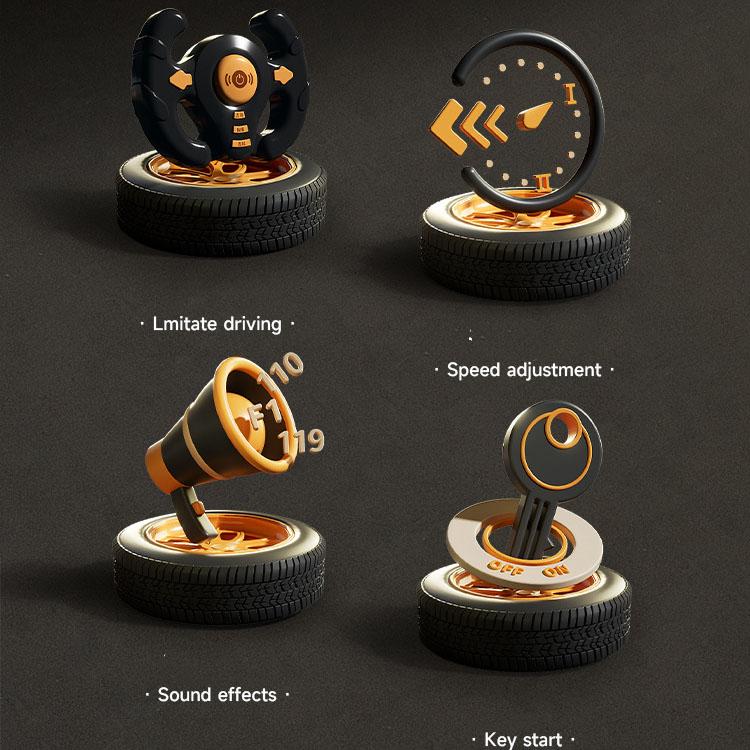 New Children's Racing Game Machine Breakout Adventure Puzzle Steering Wheel Toy Cars Increased Transportation Knowledge