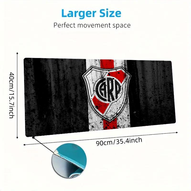 River Plate Mouse Pad, Large Gaming Desk Mat, Non-slip XXL Mousepad for Laptop & Tablet, Mini PC Playmat with Stitched Edges
