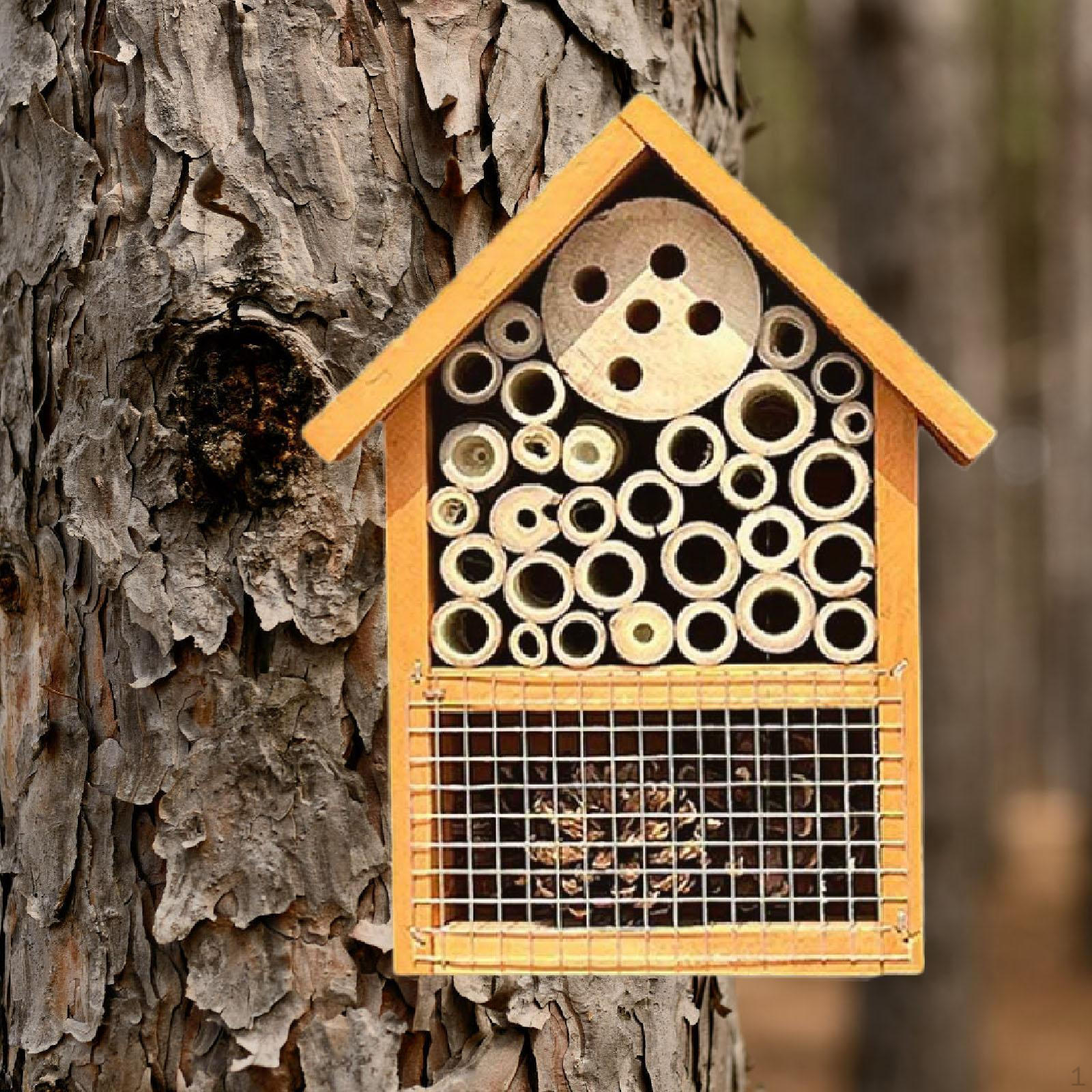 

Домик для пчел для садового обитания с отелем для бабочек и подвесным дизайном