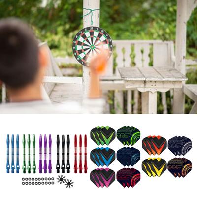 Dart Stems and Flights Set In 2BA Thread Medium Aluminum Shafts Dart Professional Dart Accessories Kits for Dart Games