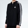 adidas Men's 3-Stripes Wb Hooded Windbreaker Jacket Black GV5256