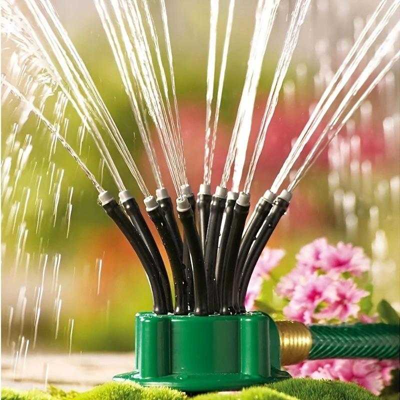 

1Pc 360° Automatic Multi-Head Watering Sprinkler, Garden Irrigation Tool, Shower Head, Holiday Gift