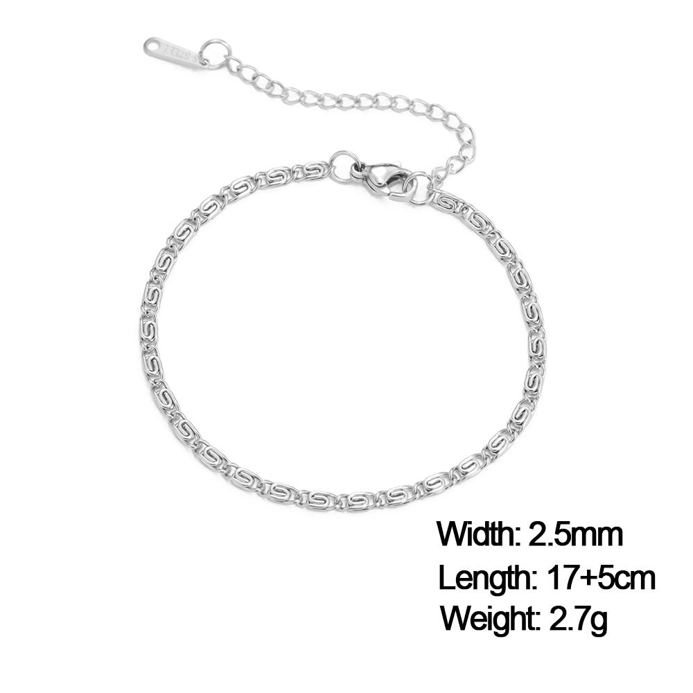 

Stainless Steel Gold Color Bracelet Twist Figaro Cuban Chain Bracelets Women Trendy Minimalist Jewelry Gifts 17-22 cm