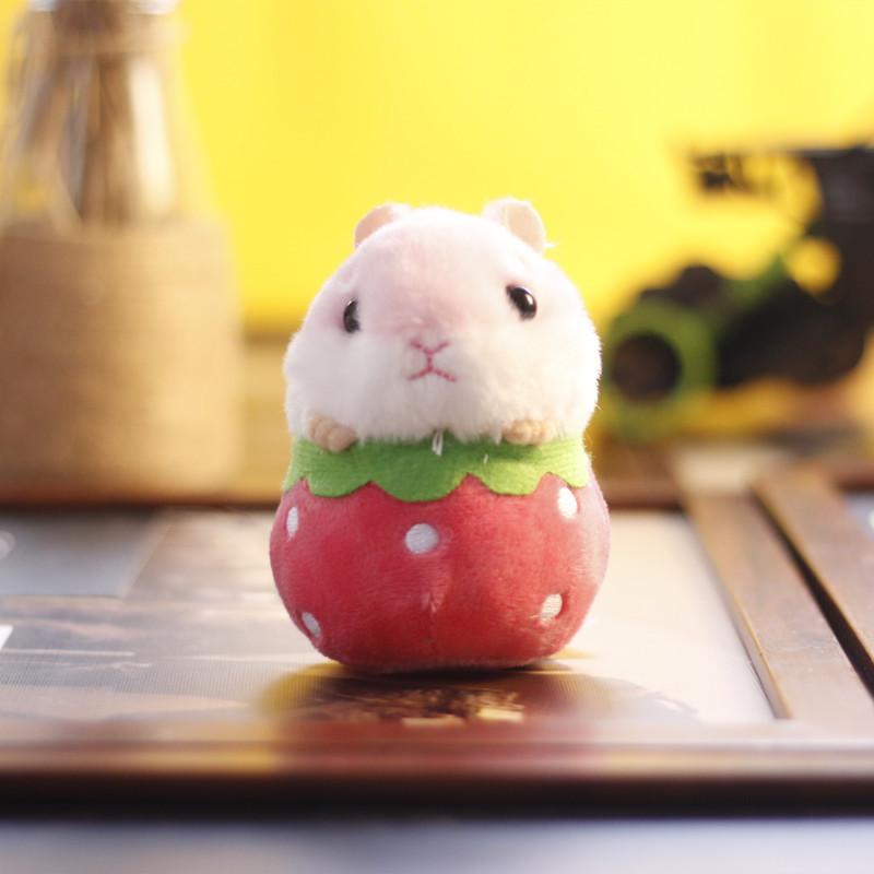 

Charming Cartoon Hamster Plush Keychain Ultra-soft Miniature Stuffed Toy