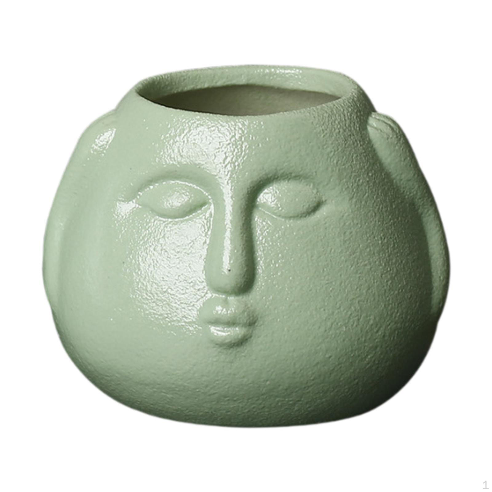 

Мультяшный горшок для небольших растений, уникальный декор для сада с цветочным горшком зелёный