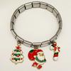 Stainless Steel Christmas Charm Bracelet for Men Women Strawberry Fruit Pendant Bangle Luxury No Fading Jewelry Gifts