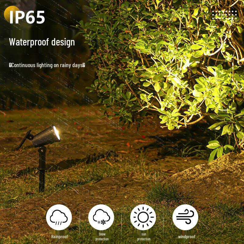 Solar-Powered Outdoor Spotlight for Garden and Lawn Decor