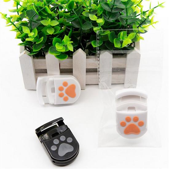 Mini Eyelash Clip Cute White Bear Claw Eyelash Curler Portable Novice Easy To Use