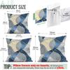 Blue Geometric Stitching Cushion Covers Pillowcase Home Decor Bedroom Sofa Cushion Cover Living Room Car Home Decor