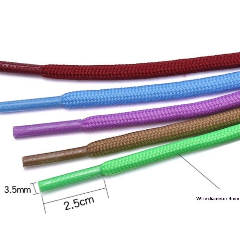Half Round High Quality Shoelaces 4mm Wide Solid Color Classic Sneaker Laces Replacement Shoe Strings 120cm 1Pair