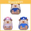 Preschool Kids Backpack With Air Cushion Straps And Fun Cartoon Capybara Print For Early Education