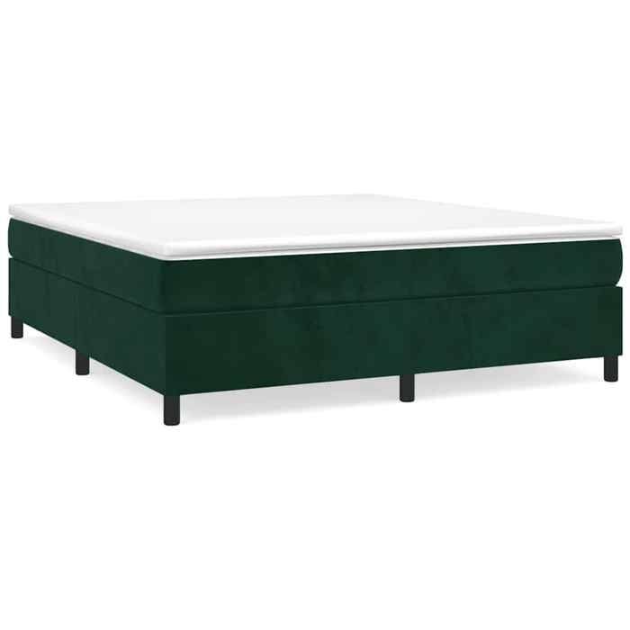Maison Exclusive - Sommier à lattes de lit et matelas Vert foncé 180x200cm Velours