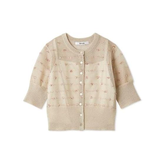 SNIDEL Flower-like Sheer Cardigan SWNT251076 Women s