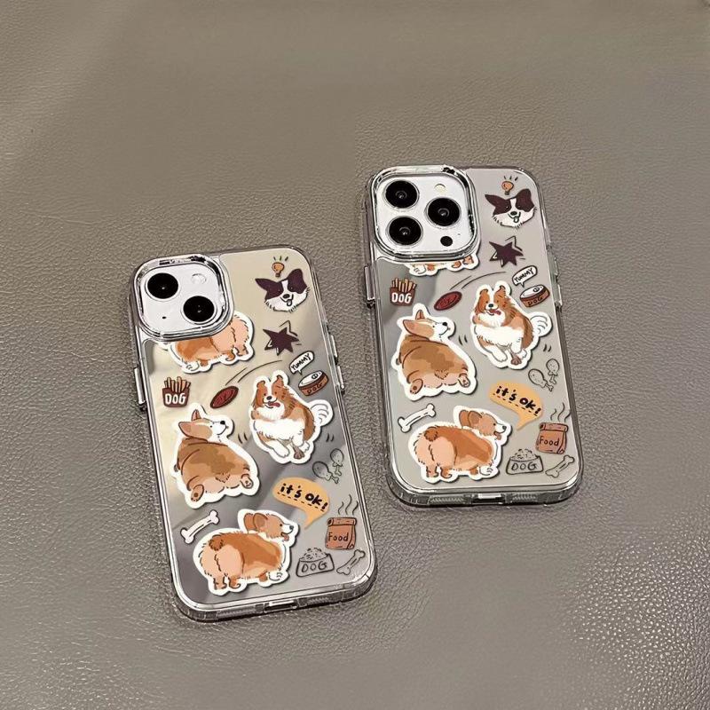 Cute Fat Corgi Apple 11promax Mobile Phone Case iPhone11pro Mirror 11 Makeup Mirror 11 Women 11
