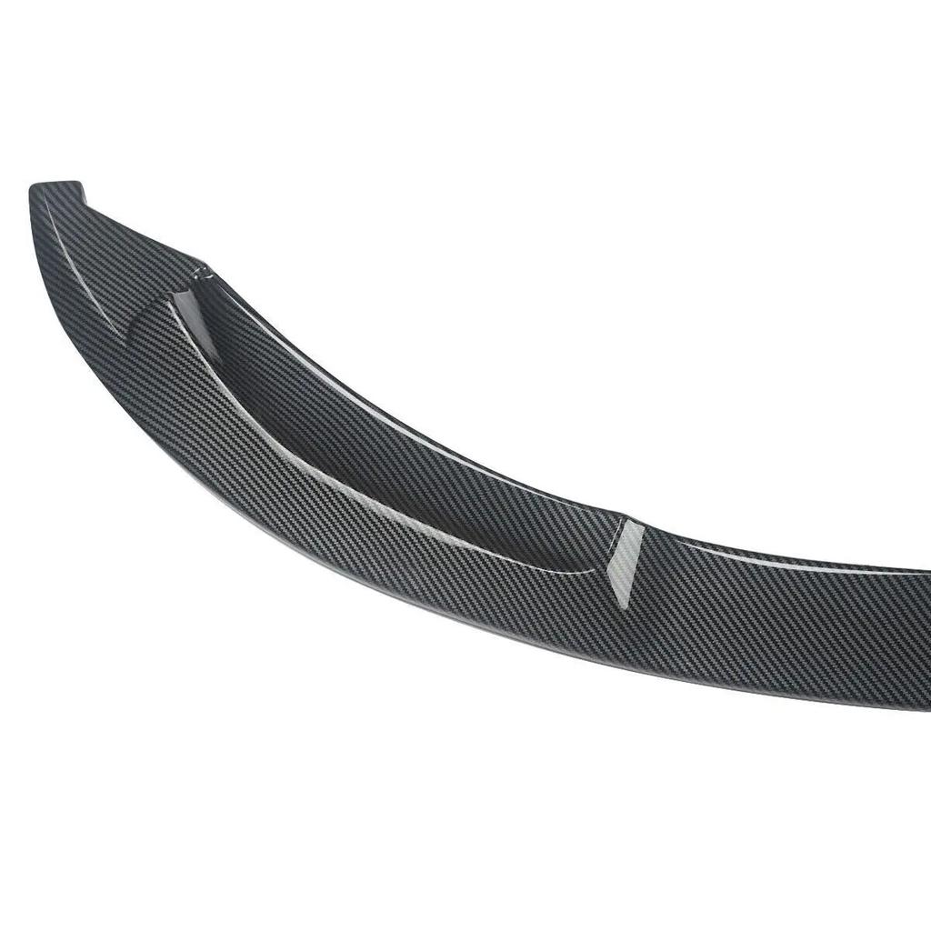 Car Front Bumper Lip Splitter+Side Splitter Corner For BMW M3 F80 M4 F82 F83 2015-2020 MP Style Carbon Fiber Glossy Black 4 PCS