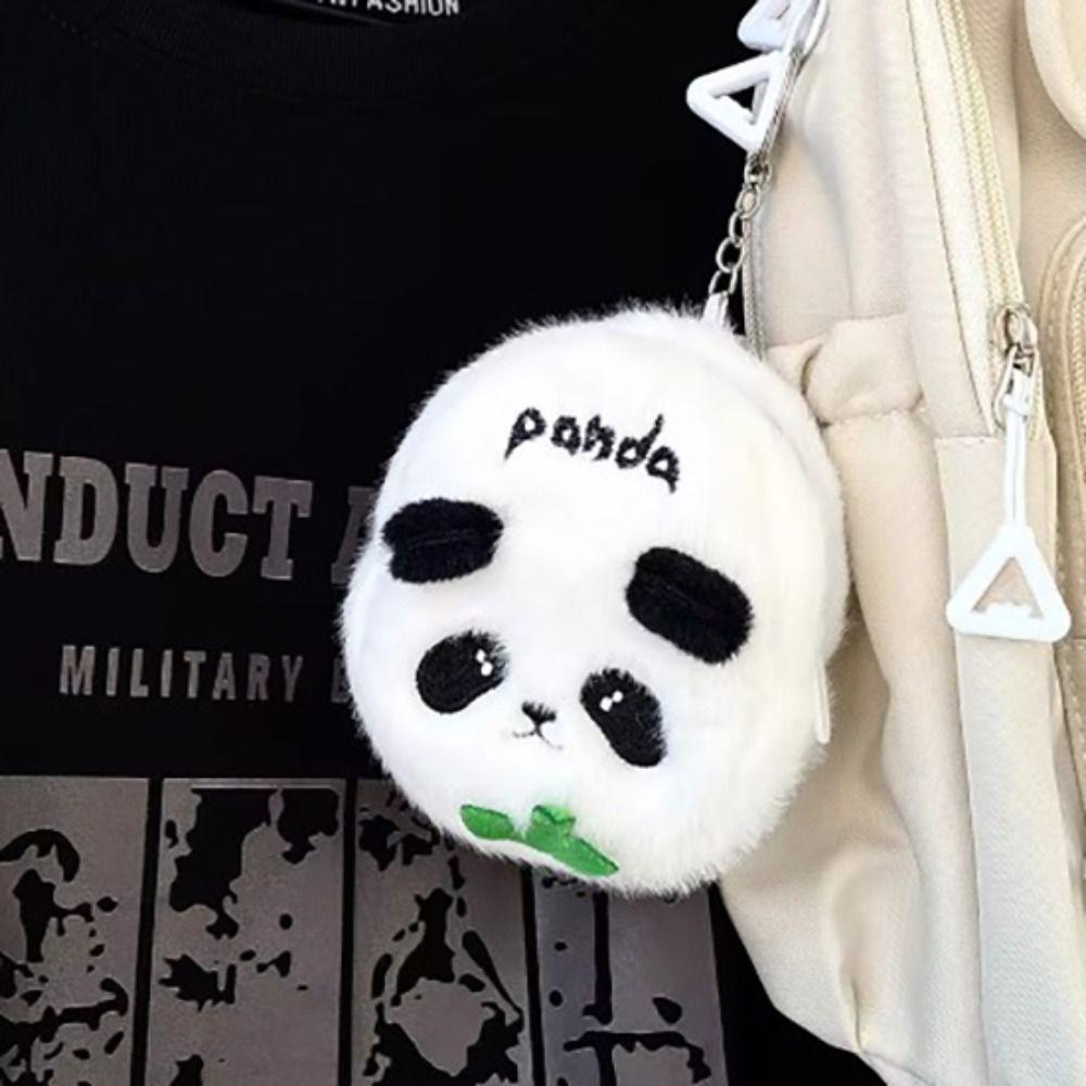 

Кошелек для монет «Панда», кошелек для монет, сумка-подвеска на молнии, забавная плюшевая сумка-кошелек в виде панды, сумка-подвеска