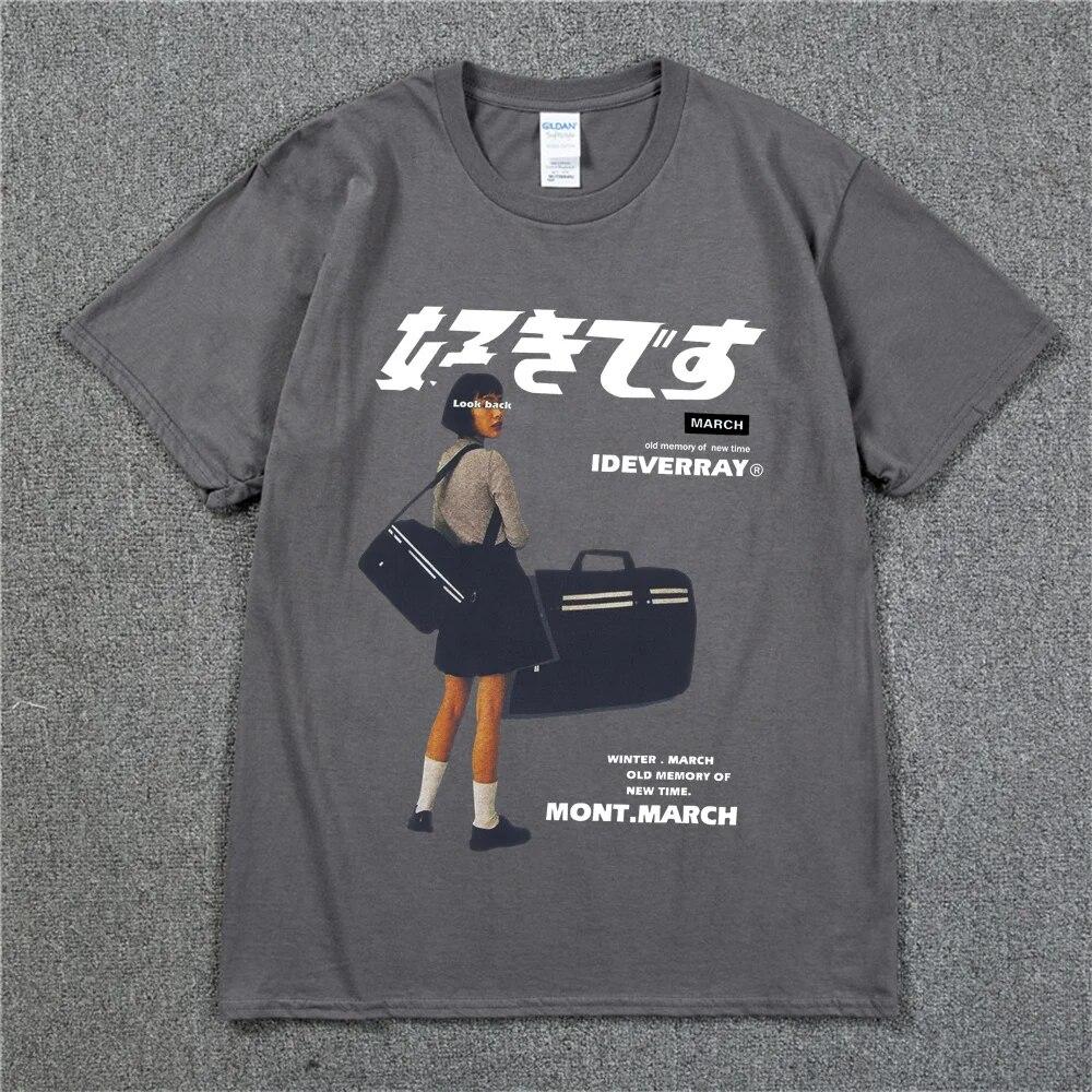 Hip Hop Streetwear Harajuku T Shirt Mädchen Japanische Kanji Drucken T-shirt 2022 Unisex Sommer Kurzarm T-Shirt Baumwolle Lose Tops tees