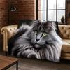 Cute Cat Kitten Cartoon Flannel Blanket Soft Warm Blanket Throw Blanket for Bedroom Living Room Bed Travel Camping Picnic Gift