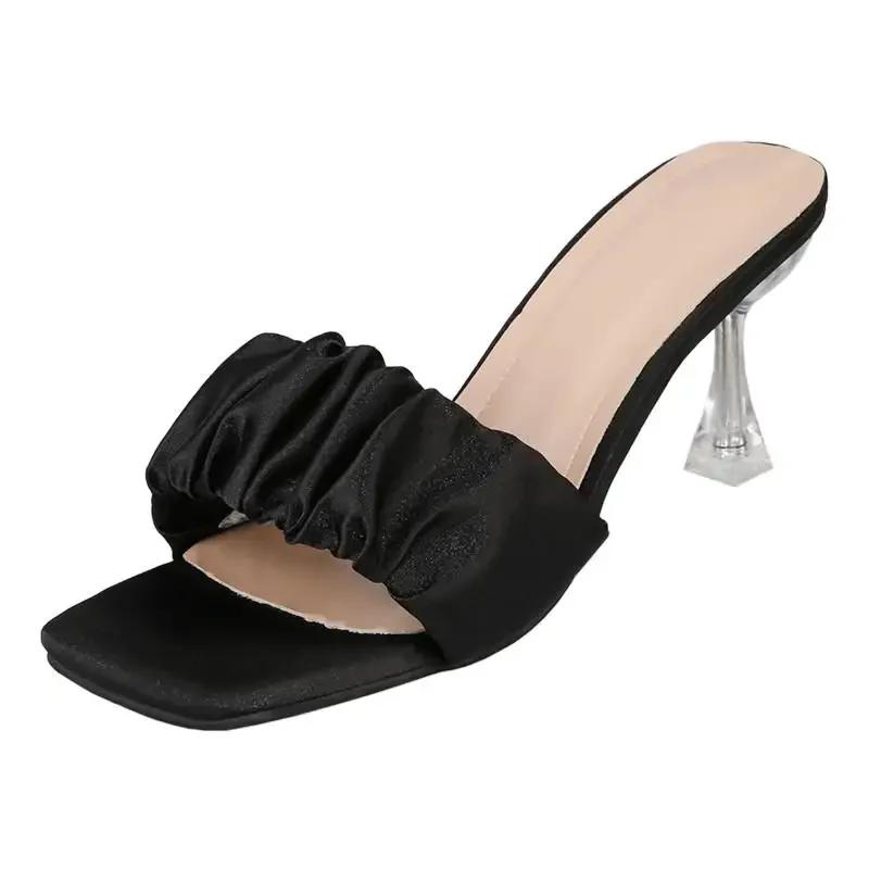 New Slippers Summer Women Shoes High Heels Sexy Black Peep Toe Plus Size Ytmtloy Indoor House Slippers Zapatillas Mujer Casa