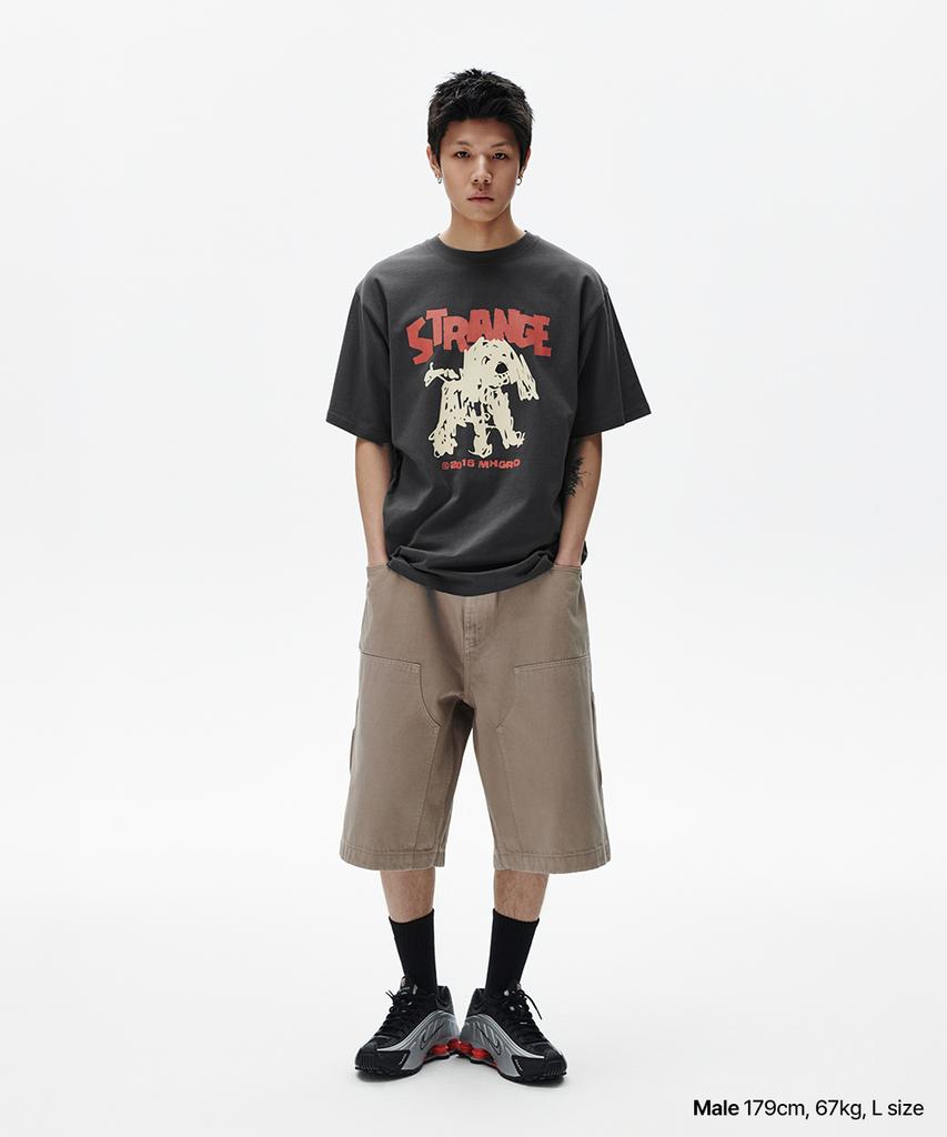 MAHAGRID Strange Puppy Tee Charcoal(Mg2Fmmt506A)