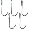 5pcs 6*2cm Sn ap-On Hooks Stainless Steel Small Hook Shelf Flat Card Hook  Living Room