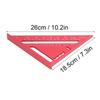 Clear Scale Rafter Square Tool Red Triangle Right Angle Ruler Woodworking Triangle  Cabinetry