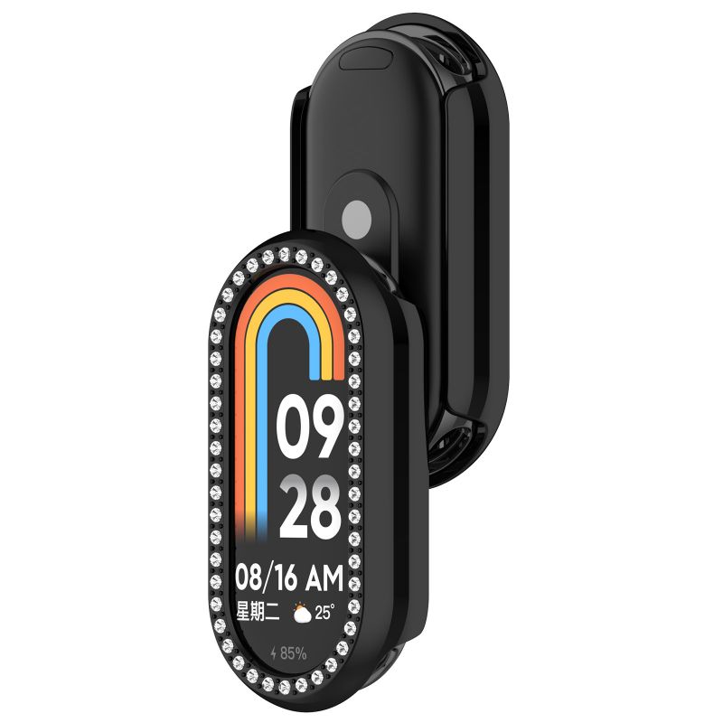 Case For Xiaomi Mi Band 9 9NFC 8 NFC Set With Diamond PC Hard for Xiaomi Smart 9/9NFC Protective Cover Casing