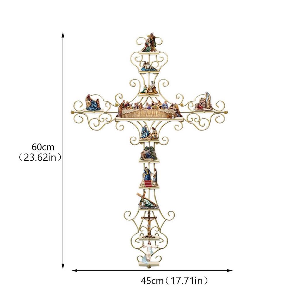 Wall Sticker Room Adorn Religious Themed Stickers Indoor Adornment Scene Layout Self-adhesive Cross Decal Home Decoration Prop