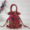 High Quality Top Handle Lace Flower Bag Lace Embroidery Bucket Drawstring Cloth Bag Dacron Women's Handbag