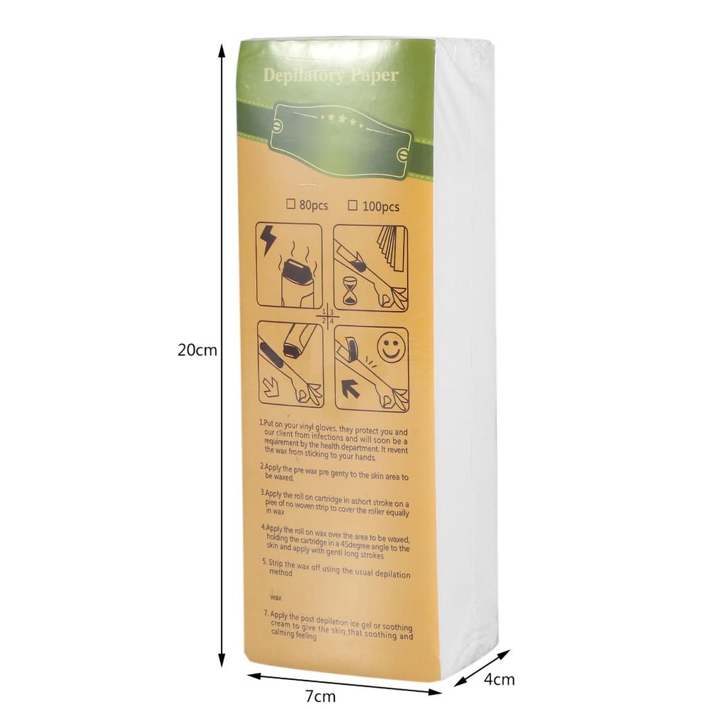 100Sheets Bag Leg Arm Armpit Hair Removal Depilatory Nonwoven Epilator Waxing Strip Paper