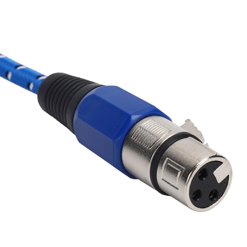 Plug and Play 3 Pin XLR Male to Female Audio Cable Blue Woven XLR Cable  Audio Equipment