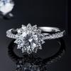 Real 1 Ct Moissanite Rings For Women 100% 925 Sterling Silver Wedding Party Ring Sparkling Ring Female Fine Jewelry